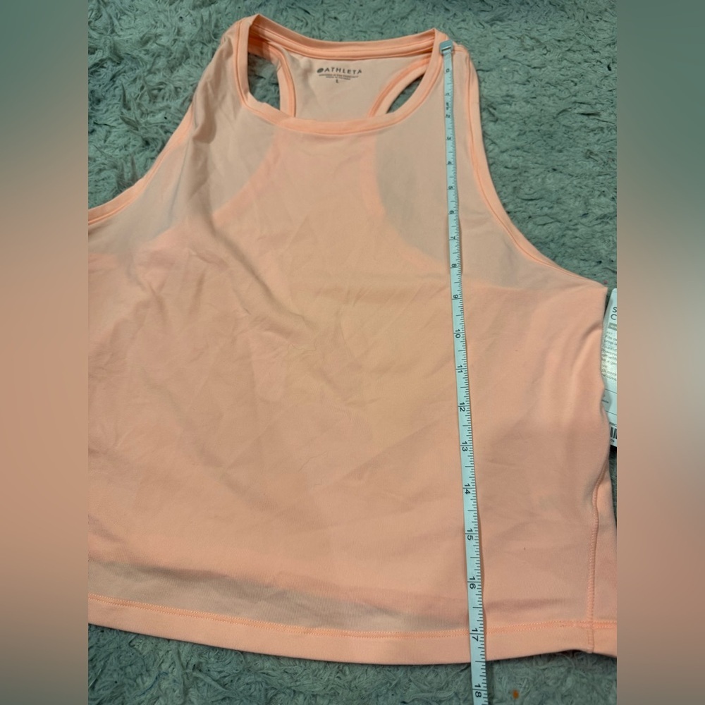 NWT Athleta Shanti Crop Top Orange Size Large - Picture 2 of 8